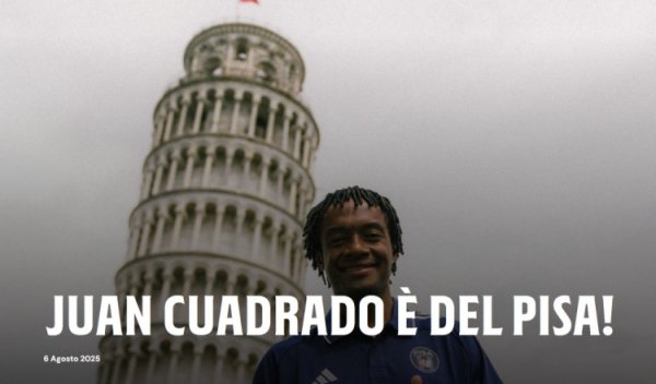 继续斥地意甲！官方：37岁夸德拉多摆脱身加盟升班马比萨