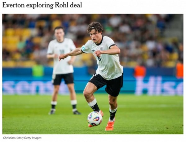 TA：埃弗顿念念在胁制日补中场，正探索从弗赖堡签下梅林-罗尔