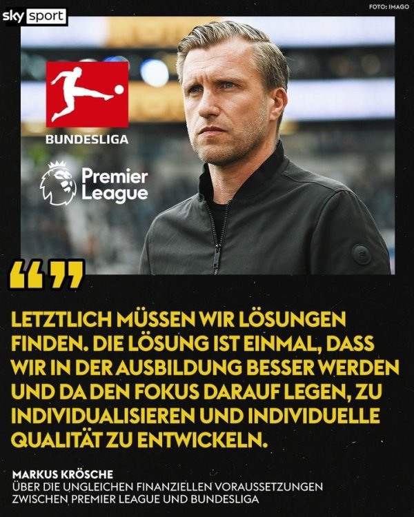 法兰克福总监：顶尖球员不会留在德甲，90%遴荐英格兰