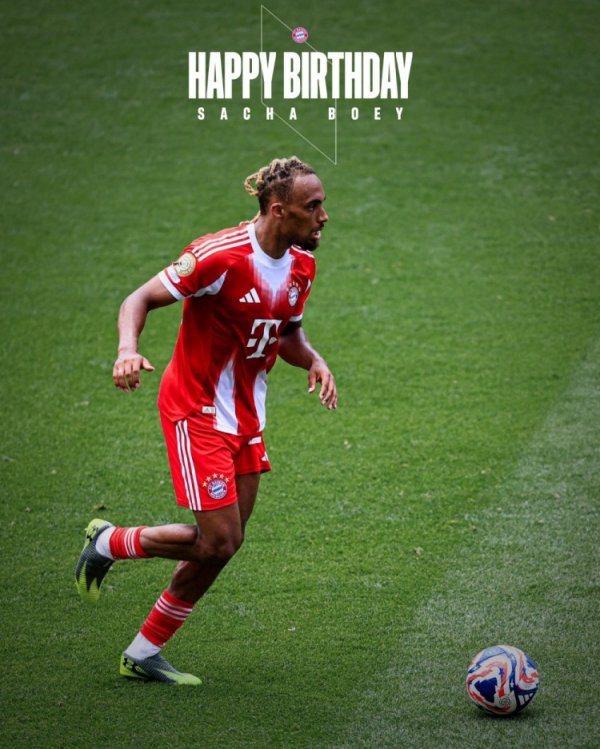 今天是博伊25岁生辰，拜仁社媒奉上祈福：生辰欢畅🙌❤️🤍