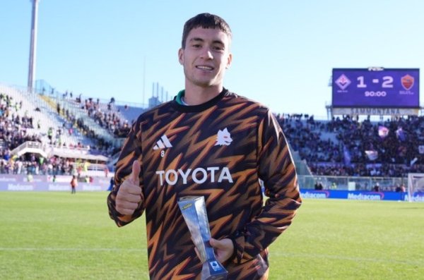 打进一球，意甲官方：苏莱当选罗马2-1佛罗伦萨全场最好