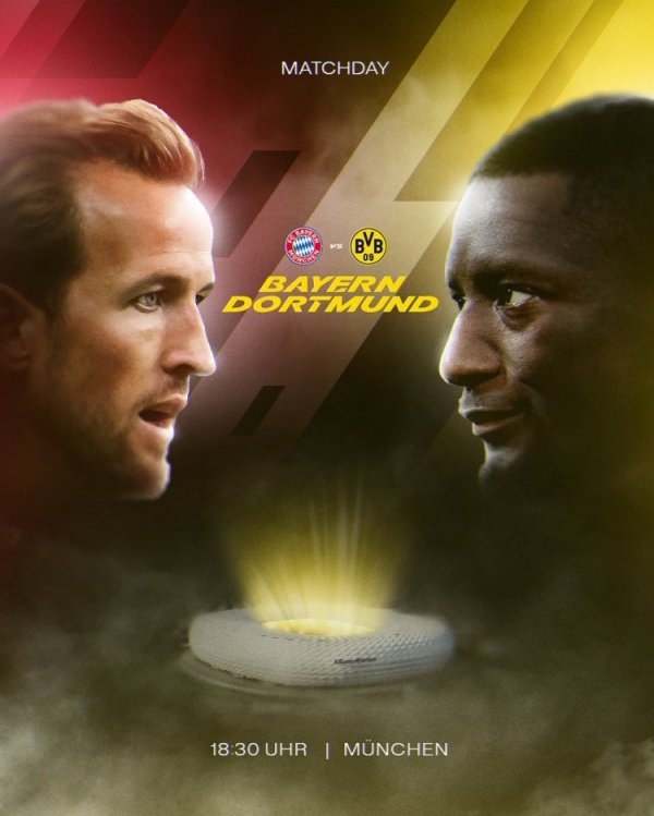 多特官方晒海报预热对阵拜仁：吉拉西PK凯恩