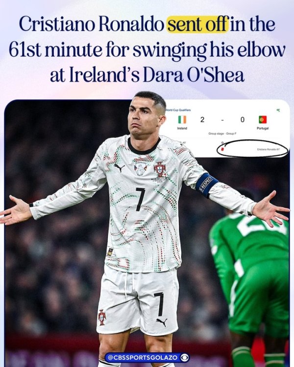 BBC记者：C罗应该禁赛2场，与英超不同，暴力行径不会自动停赛3场