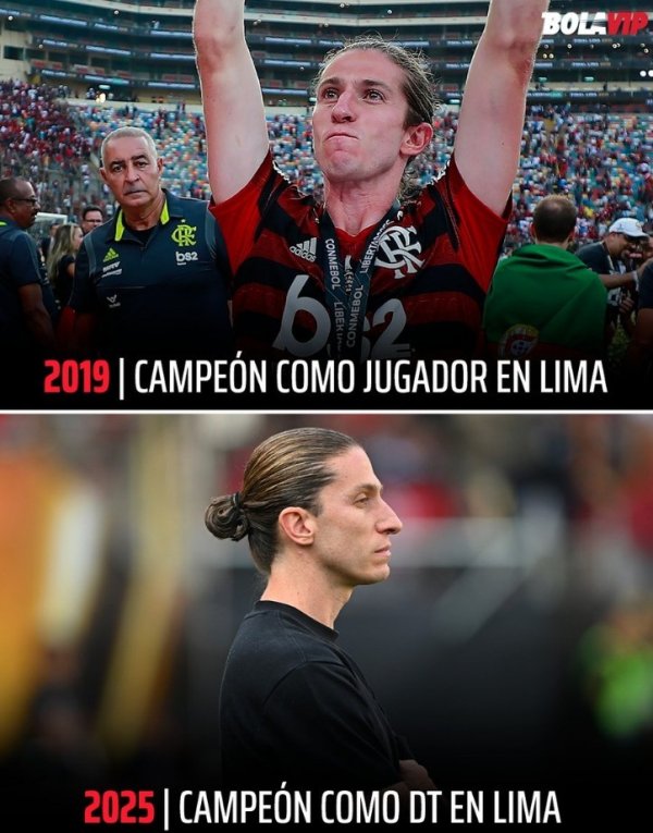 费利佩·路易斯算作主帅、球员均夺得自若者杯冠军，是历史第9东说念主